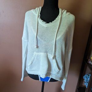 Beach Coverup Hoodie - White